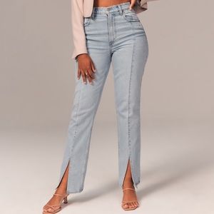 Abercrombie & Fitch Curve Love Ultra High Rise 90s Straight Jean